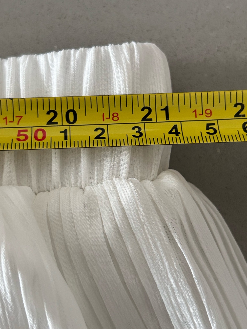 White pleated ruffle skirt lines elastic waist sz 6 - Picture 9 of 9